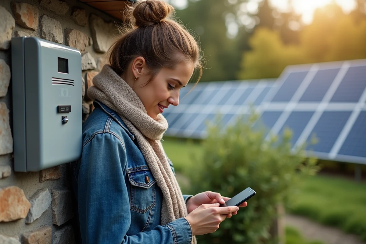 Jeune femme vérifiant l